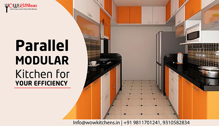 parallel shaped modular kitchen