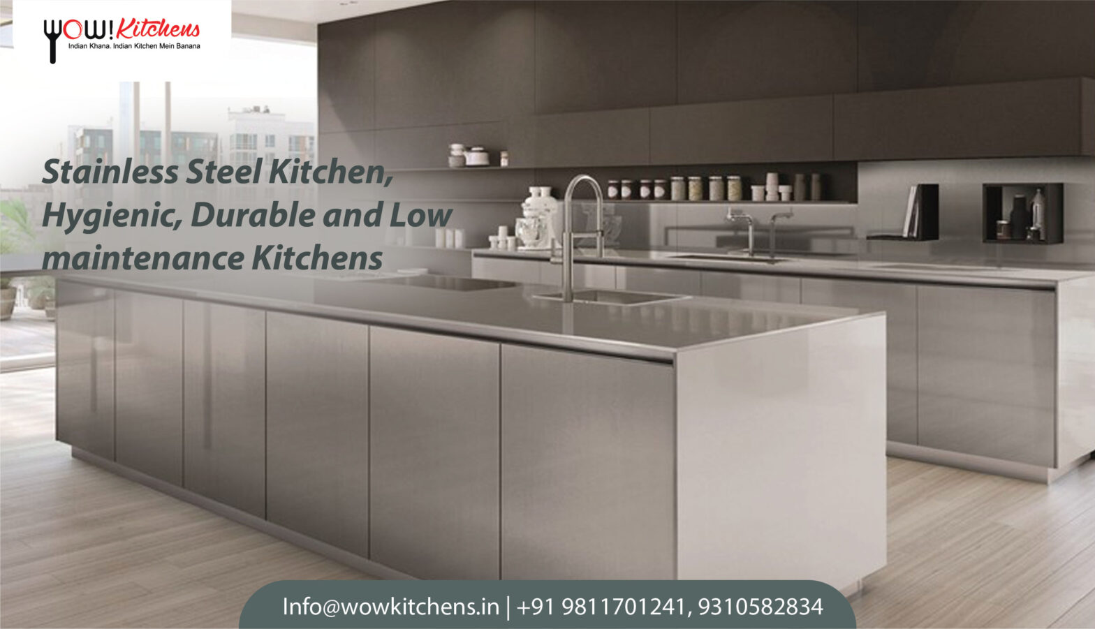 Stainless Steel Kitchens, Hygienic, Durable and Low Maintenance Kitchens